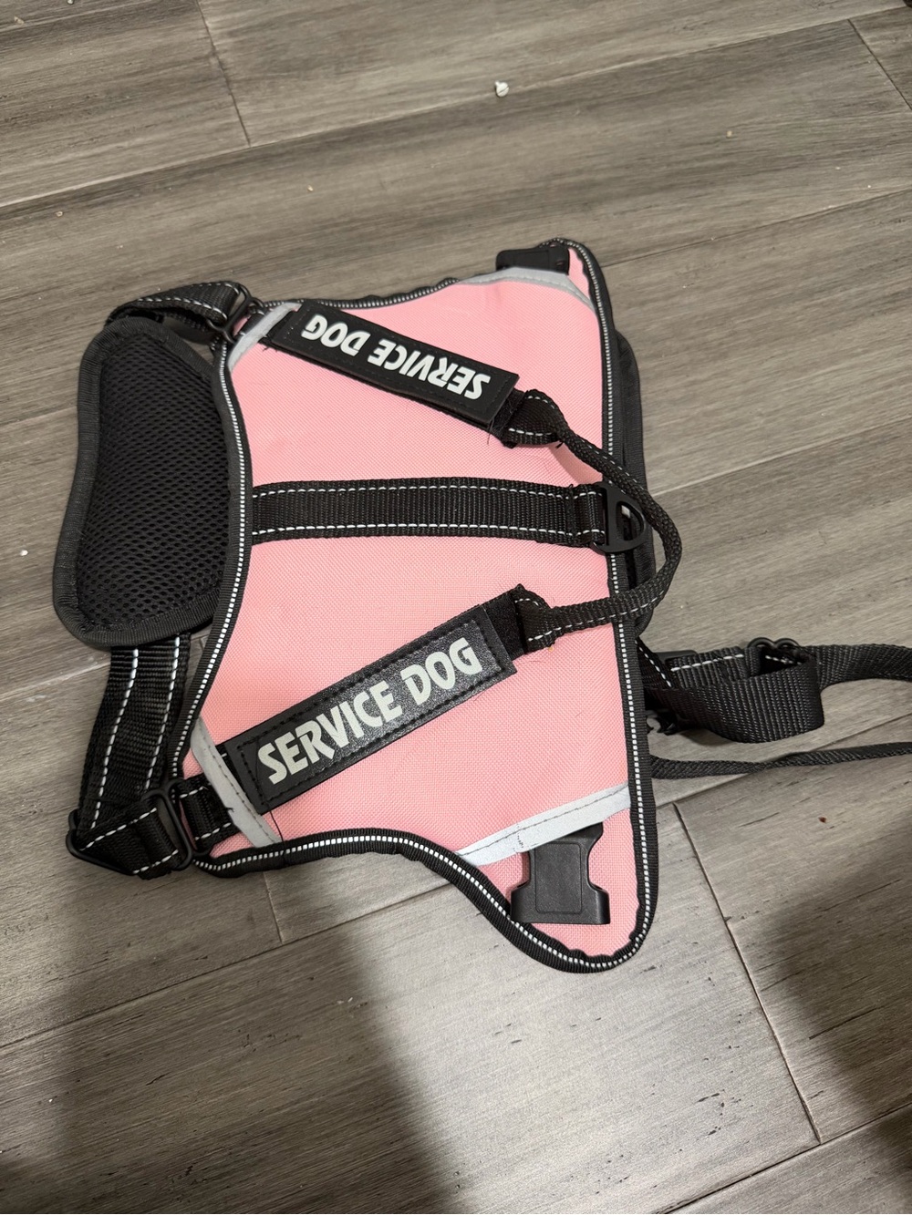 Pink Service Dog Harness Vest with Reflective Patches